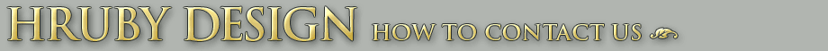 Hruby Design contact page banner