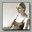 Drawing of a girl in her teens